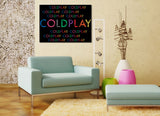 Coldplay Colorful Text